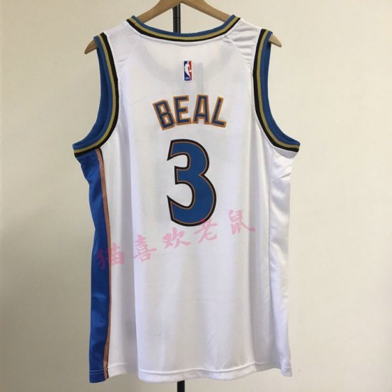 Maillot de Basket 3 Beal Washington Wizards Classic Edition Blanc