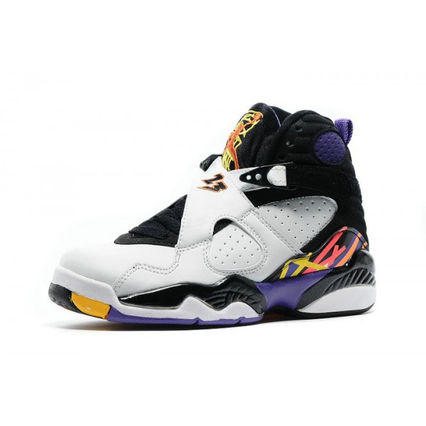 Air Jordan 8 Retro Bg (Gs) Three-Peat Blanc