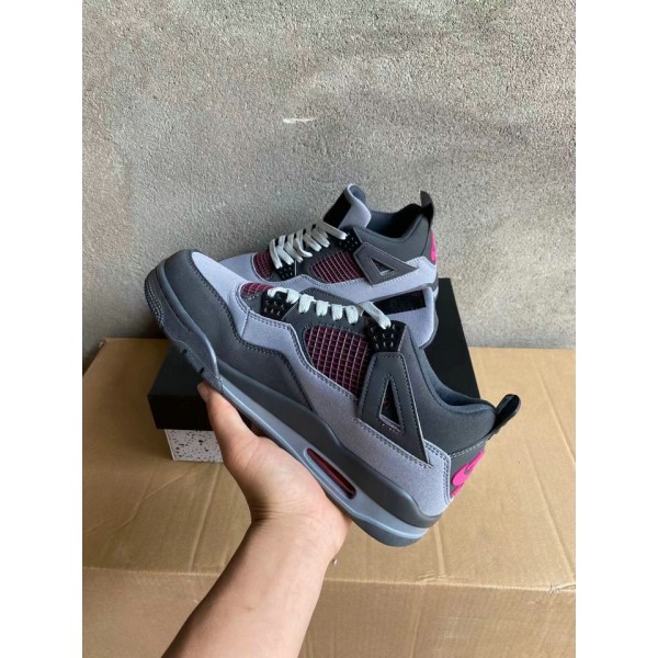 Femme Homme Chaussures Nike Air Jordan 4 Retro Gris Sneakers