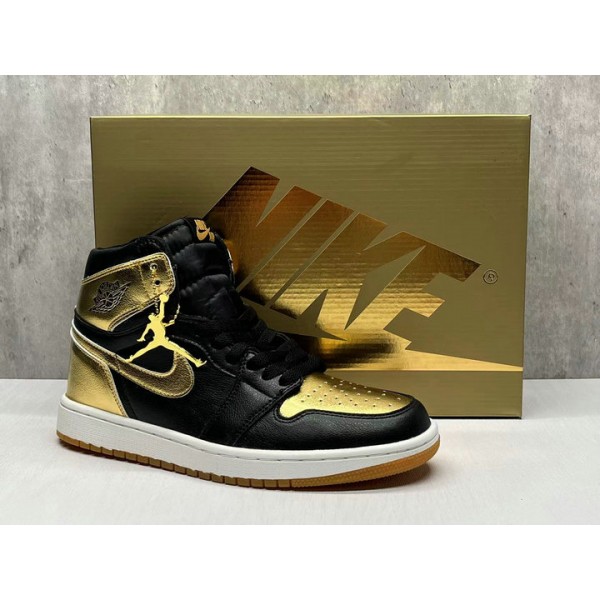 Homme Femme Nike Chaussures Jordan 1 High OG Metal...