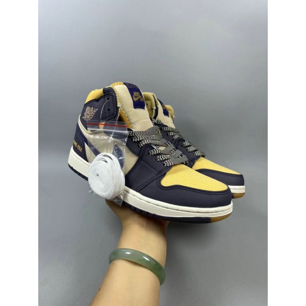 Homme Nike air jordan 1 retro high og first in flight Chaussures Jaune Bleu