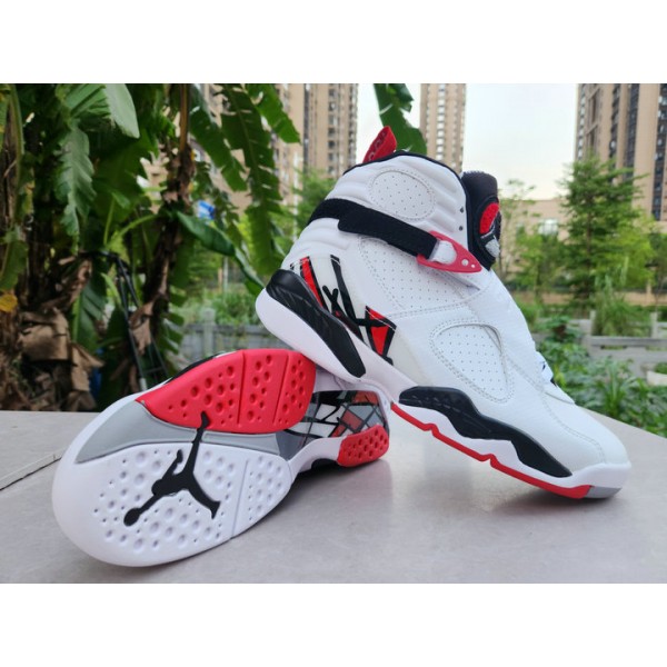 JORDAN MARQUE AIR JORDAN 8 RETRO WHITE GYM RED-BLACK-WOLF GRIS