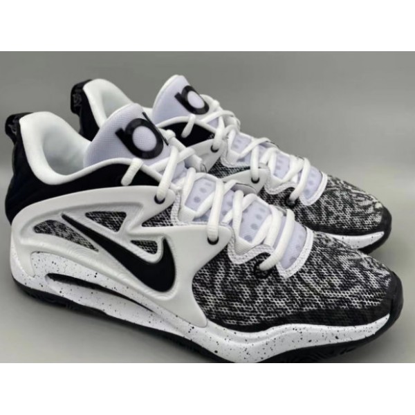 Chaussures de Basketball KD 15 TB Oreo DO9826-100 Blanc Noir Homme