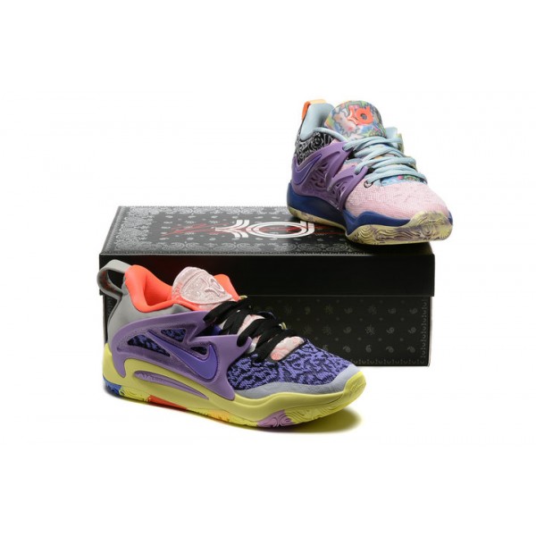 Chaussures de Basketball KD 15 What The FN8011-500 Action Grape Blanc-Noir-Rose Homme