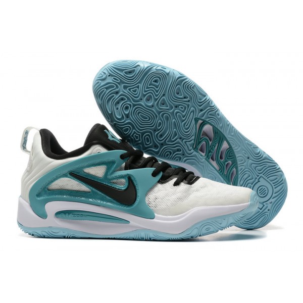 Chaussures de Basketball KD 15 Blanc Noir-Geode Teal FN8009-100 Homme