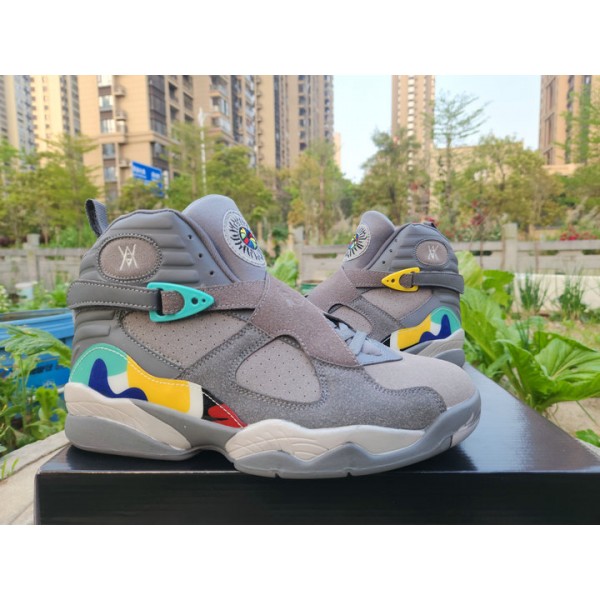 NIKE Air Jordan 8 Retro White Aqua 2019