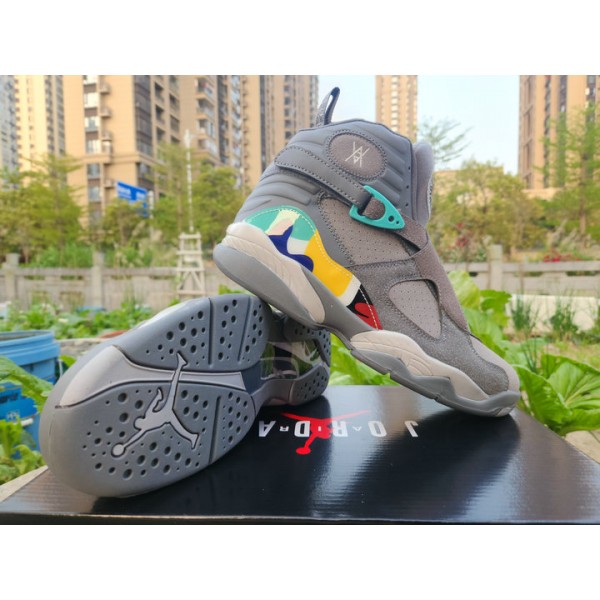 NIKE Air Jordan 8 Retro White Aqua 2019