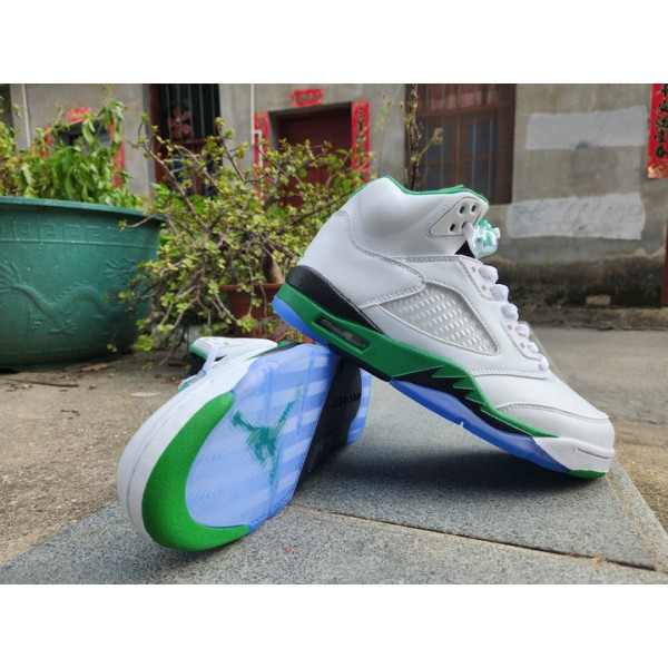 Nike Air Jordan 5 Retro Lucky Vert Homme Basketball Sneakers