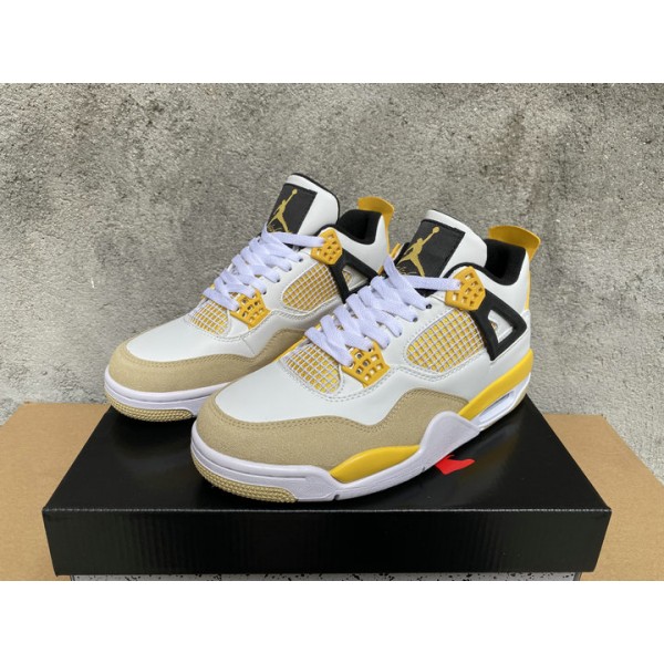 Nike Basketball Chaussures Air Jordan 4 Retro Sneakers Jaune