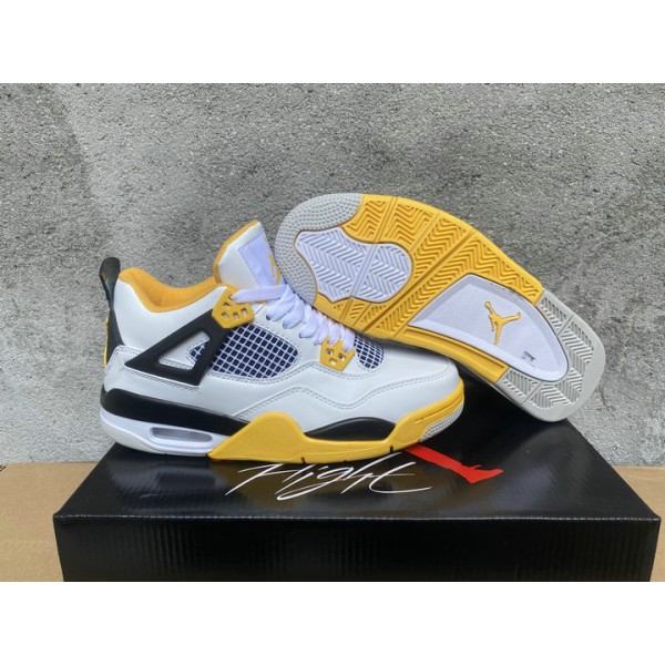 Nike Basketball Chaussures Air Jordan 4 Retro Sneakers Jaune