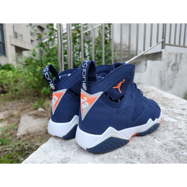 Nike Homme Basketball Chaussures Air Jordan 7 Retro Quai54 Bleu