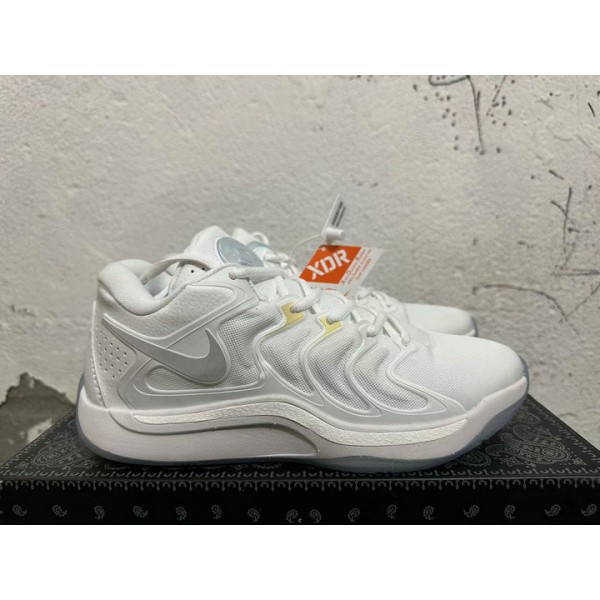 Chaussures de Basketball Nike KD 17 Blanc Or Homme