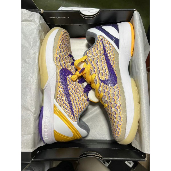 Nike Kobe 6 Blanc Violet Jaune CW2190-105