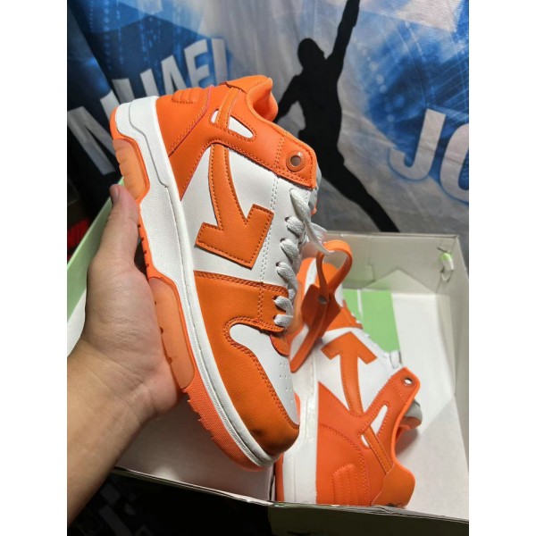 OFF-WHITE Out Of Office OOO Low Tops Blanc Orange OMIA189S22LEA0010120