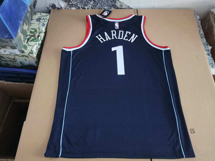 Maillot 1 Harden Clippers 2025 Bleu Marine - Cliquez sur l'image pour la fermer