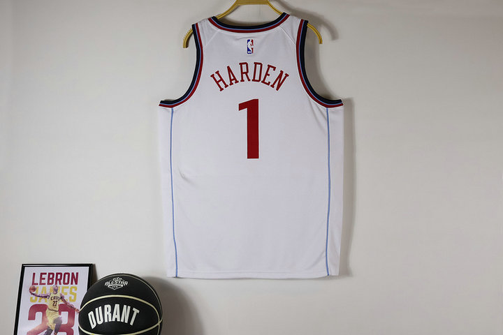 Maillot 1 Harden Los Angeles Clippers 2024-25 Blanc - Cliquez sur l'image pour la fermer