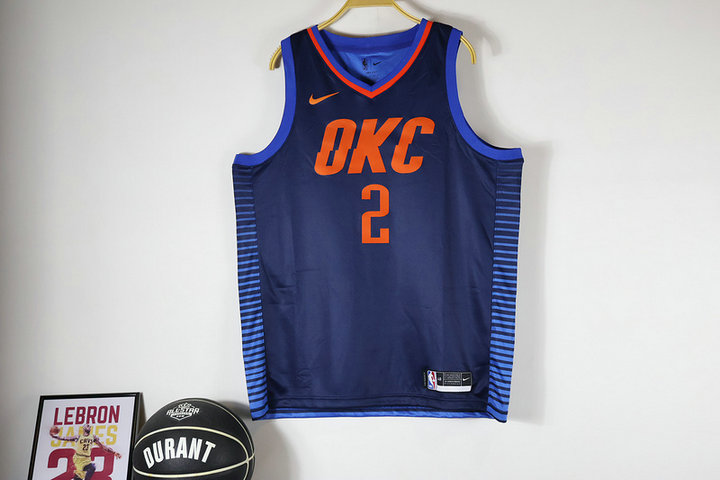 Maillot 2 Gilgeous-Alexander OKC Thunder 2019-20 Statement Edition Bleu - Cliquez sur l'image pour la fermer