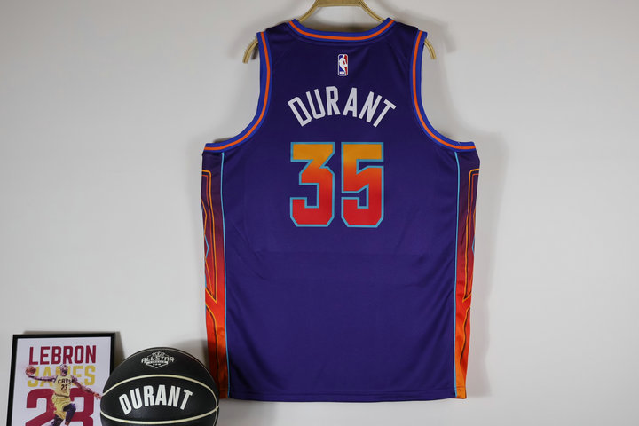 Maillot 35 Durant Phoenix Suns 2023-24 City Edition Violet - Cliquez sur l'image pour la fermer