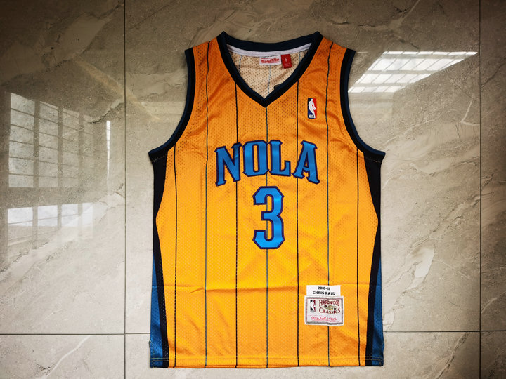 Maillot de Basket 3 Chris Paul Hornets 2010-11 Jaune - Cliquez sur l'image pour la fermer