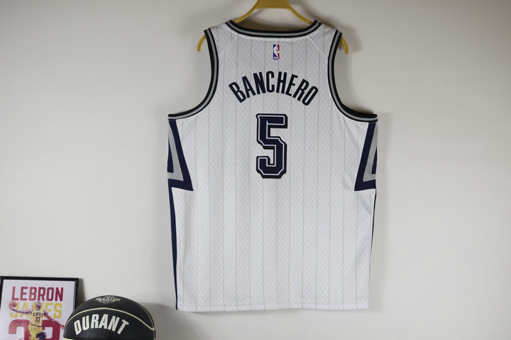 Maillot de Basket 5 Banchero Magic 2024-25 City Edition Blanc - Cliquez sur l'image pour la fermer