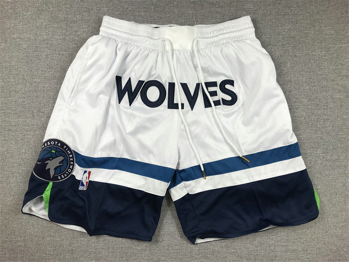 Short Minnesota Timberwolves just don throwback Blanc - Cliquez sur l'image pour la fermer